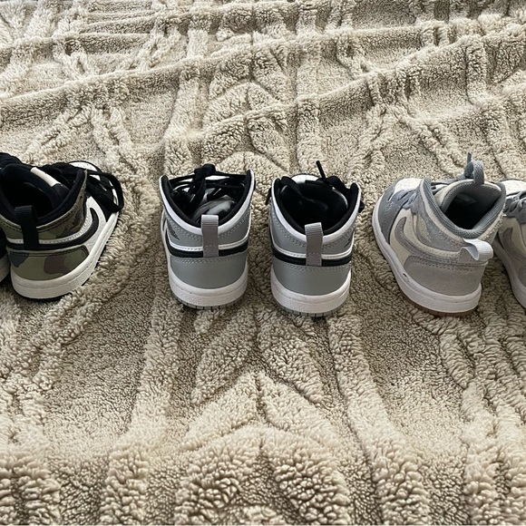 Jordan 1 Mid Black and Gray Sneakers Casual Style bundle - Picture 2 of 5
